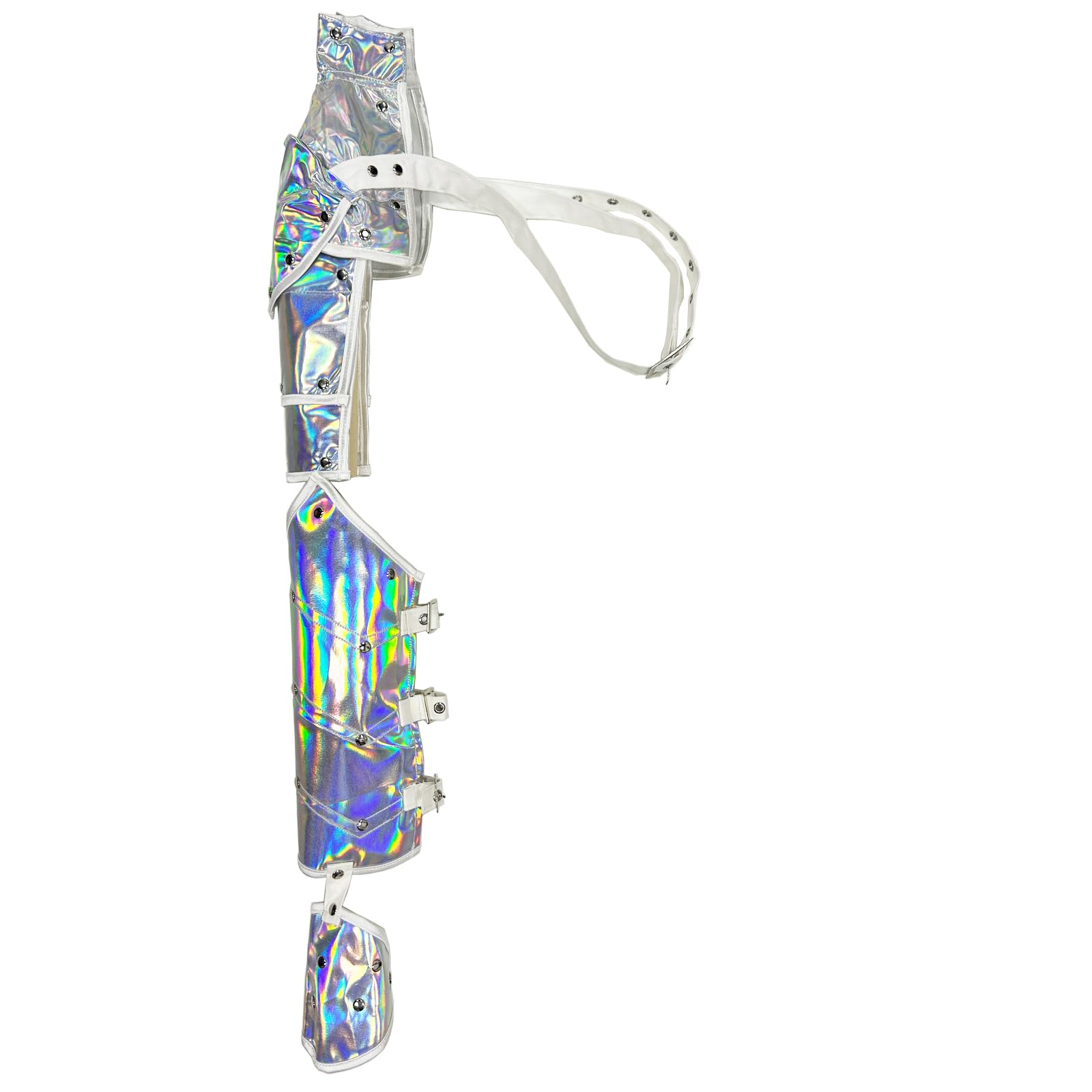 Men's Gothic Steampunk Shoulder Shrug Armors Metal Rivets PU Leather Body Chest Harness Costume Cosplay Fancy Dress