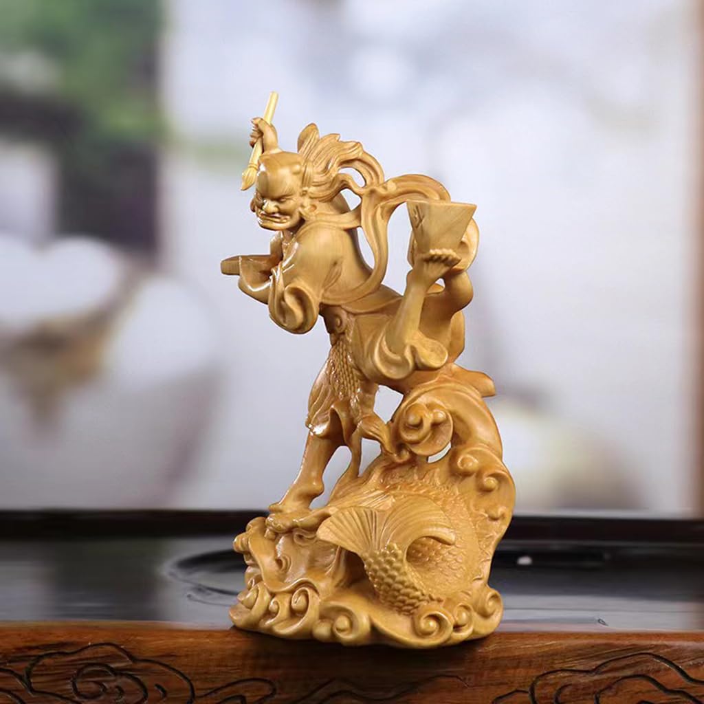 Amazon.co.jp: 魁星点斗 かいせいてんと 黄楊 ツゲ 柘植 置物