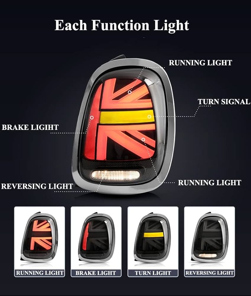 Mini Cooper F55 F56 F57 LEDテールライトセット Amazon.co.jp: Archaic mini ミニクーパーF55 F56 F57