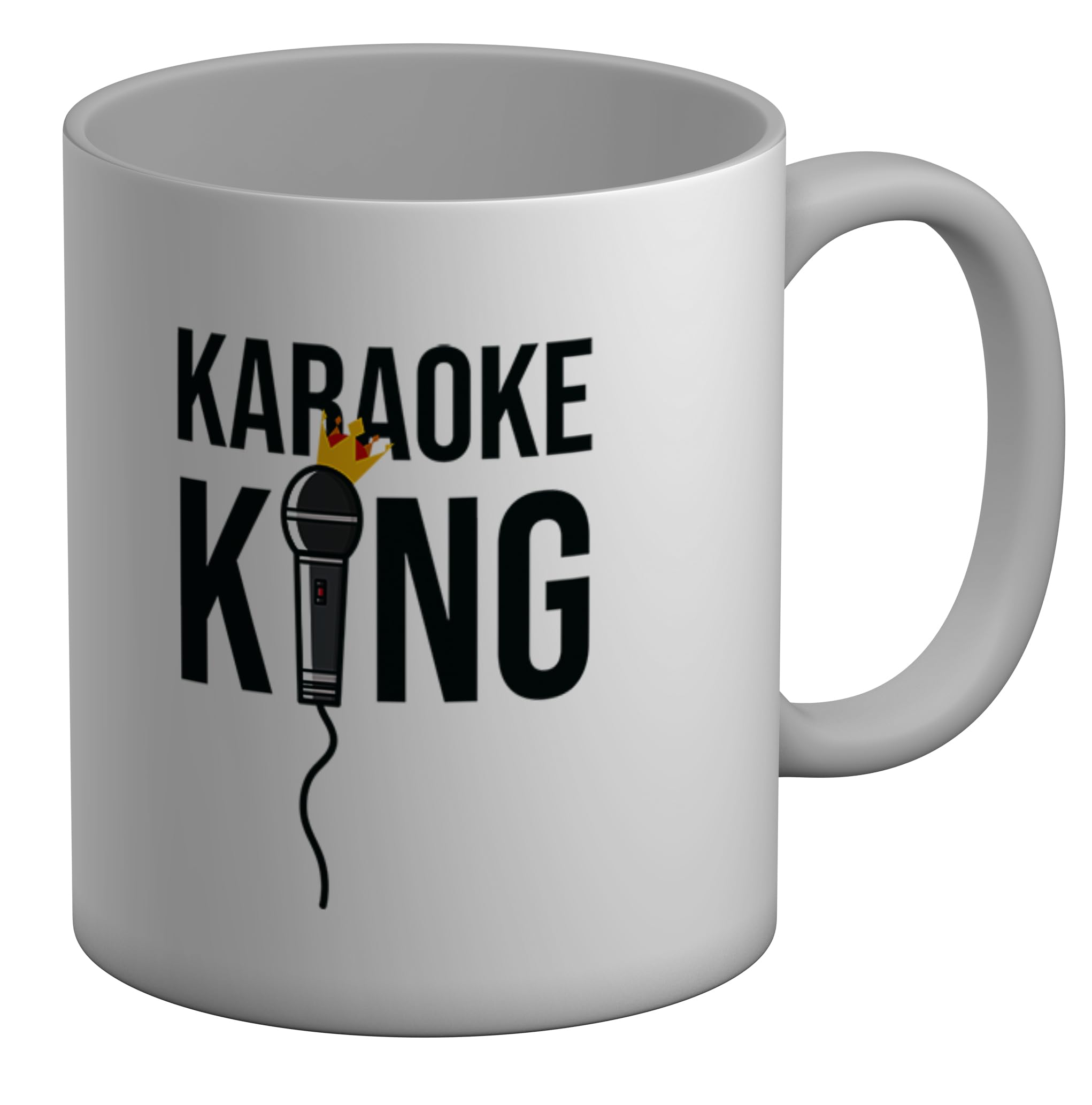 Shopagift Karaoke King Mug Music Singer Musician Mic White 11oz Large Ceramic Cup