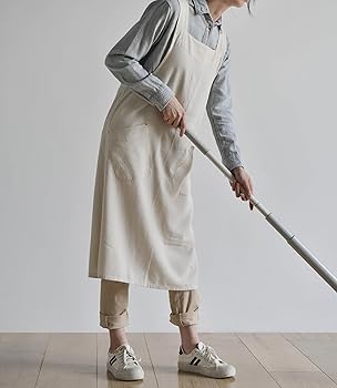 Amazon.com: Hawholm Cotton Linen Apron Cross Back Japanese Smock