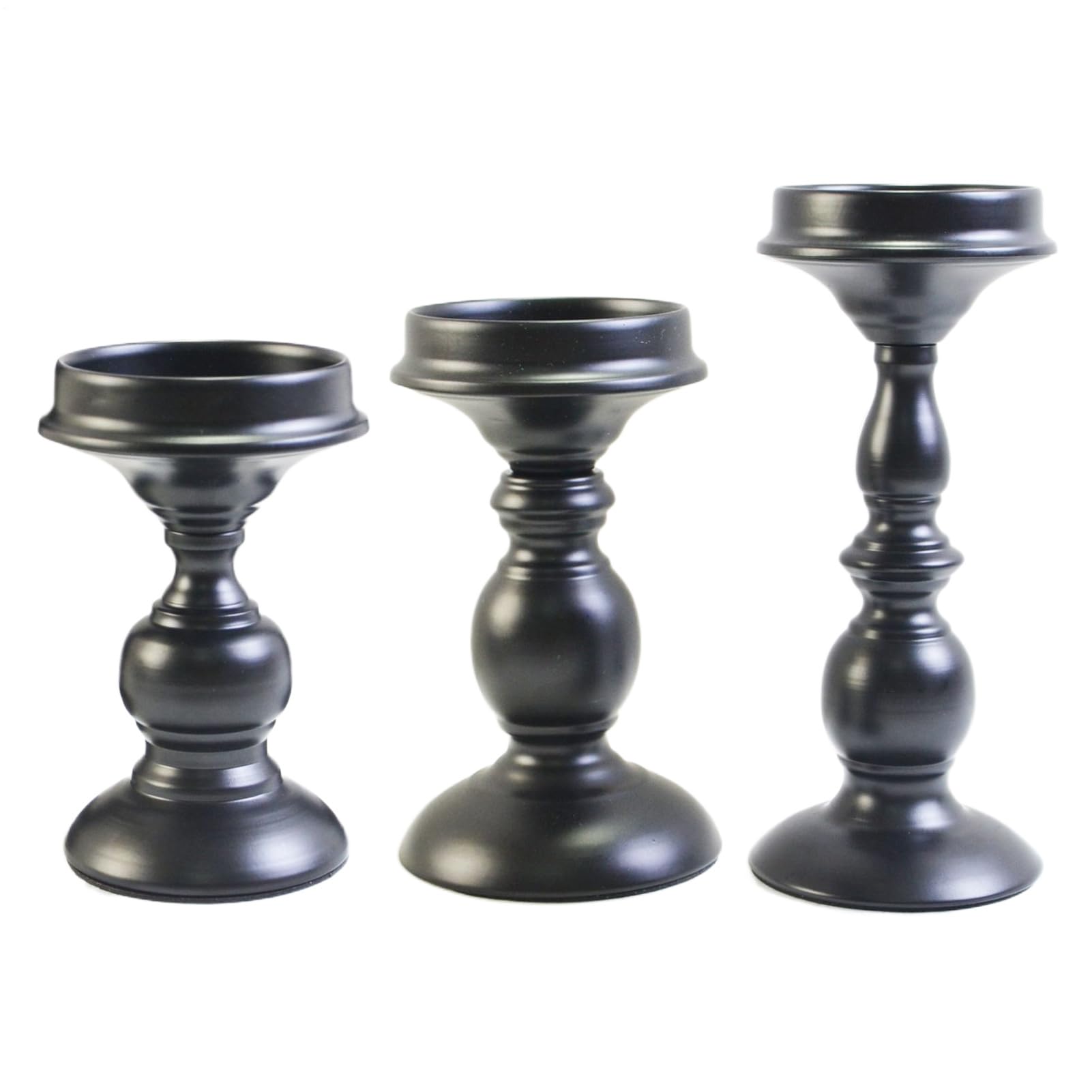 Halloween Kerzenständer Schwarzer Kerzenhalter Für Spitzkerzen | 3-teiliges Set Halloween Tischdekoration Für Kamin Abendessen Raum