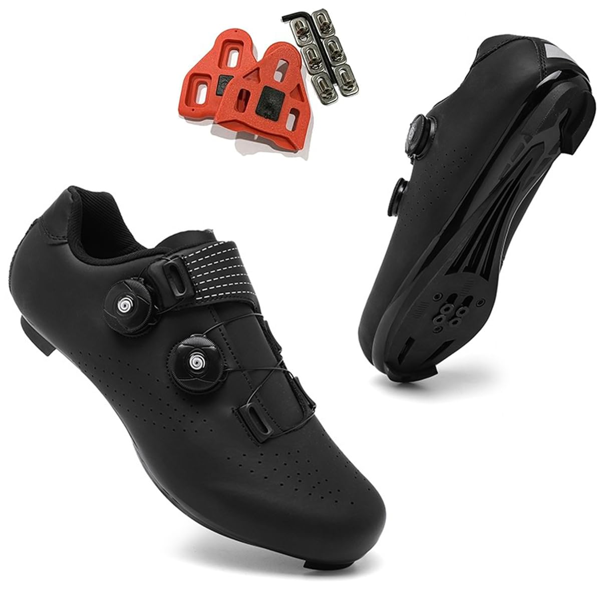 Zapatos de Ciclismo para Hombre Zapatilla Bicicleta de Carretera | Compatibles Peloton Look Delta System Profesionales, Unisex, Exteriores