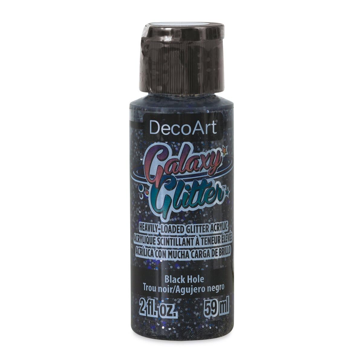 DecoArt Galaxy Glitter Acrylic Paint 59ml (2oz) - Black Hole