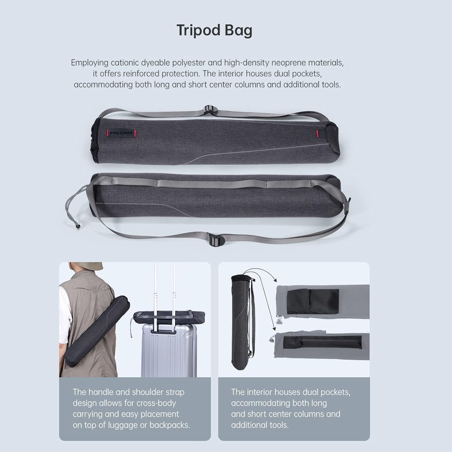Falcam TreeRoot F38 Pro Statyw z włókna węglowego, 154.9 cm Quick Lock z głowicą kulową 360°, obciążenie 5 kg, interfejsy F22, śruby 1/10.2 cm, do lustrzanek cyfrowych, hybrydowych, kamer wideo