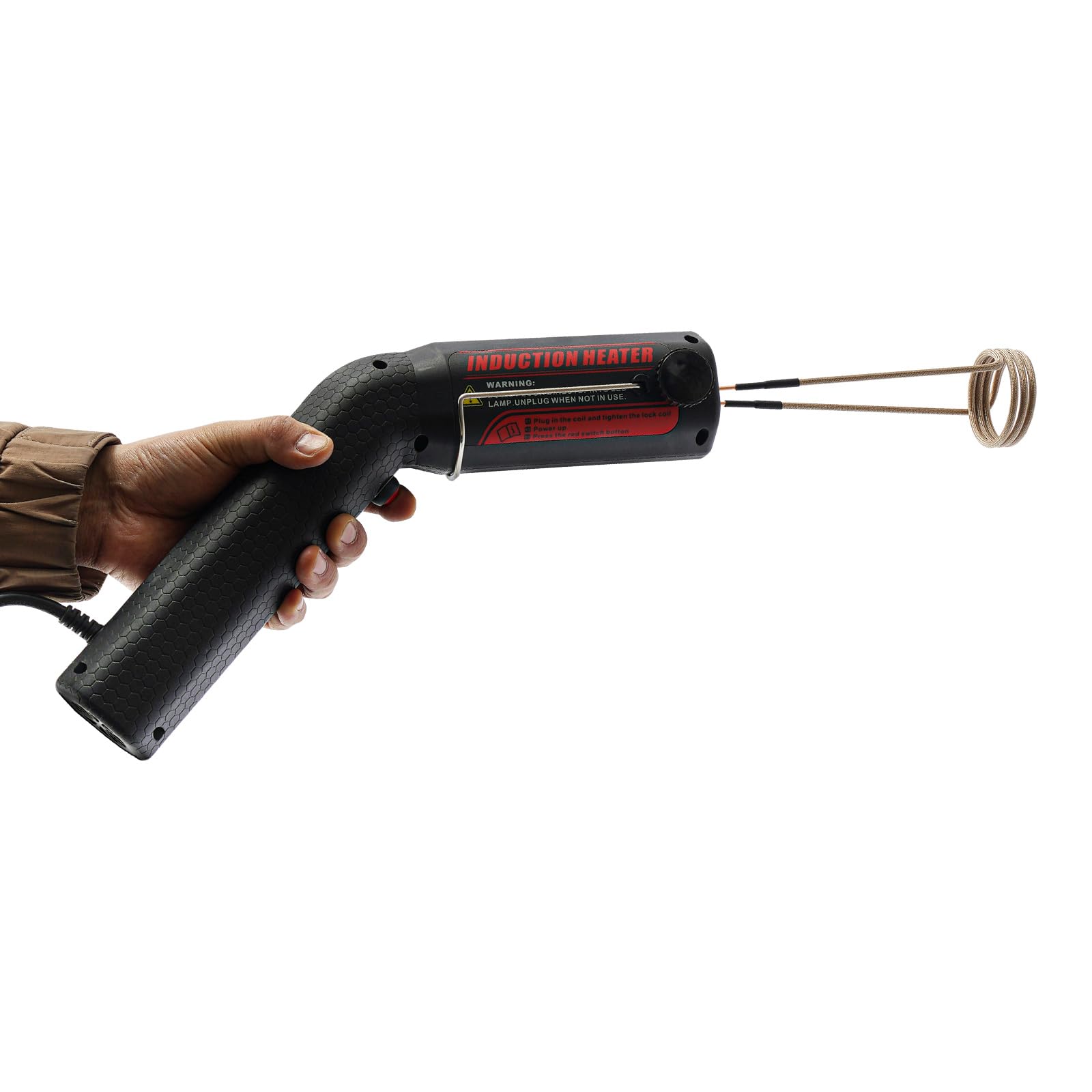 OUKANING Induktionsheizer 1100W mit 8 Induktionsspulen, Bolzenentferner Magnetischer Induktionsheizer 700-800℃ Induktionsheizung mit LED Licht, Kfz Bolzen-Induktionsheizgerät Set(Blaue Box)