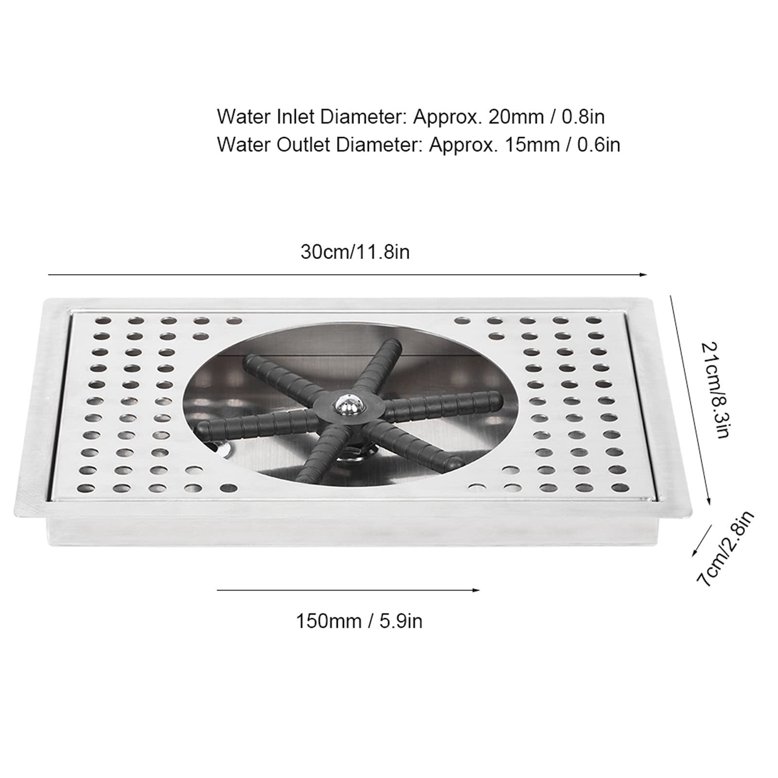 Sunicon Glass Rinser, G1/2in Stainless Steel Automatic Cup Washer High Pressure Glass Rinser, Faucet Glass Rinser, for Kitchen Sinks for Bar Home Kitchen Coffee Shop