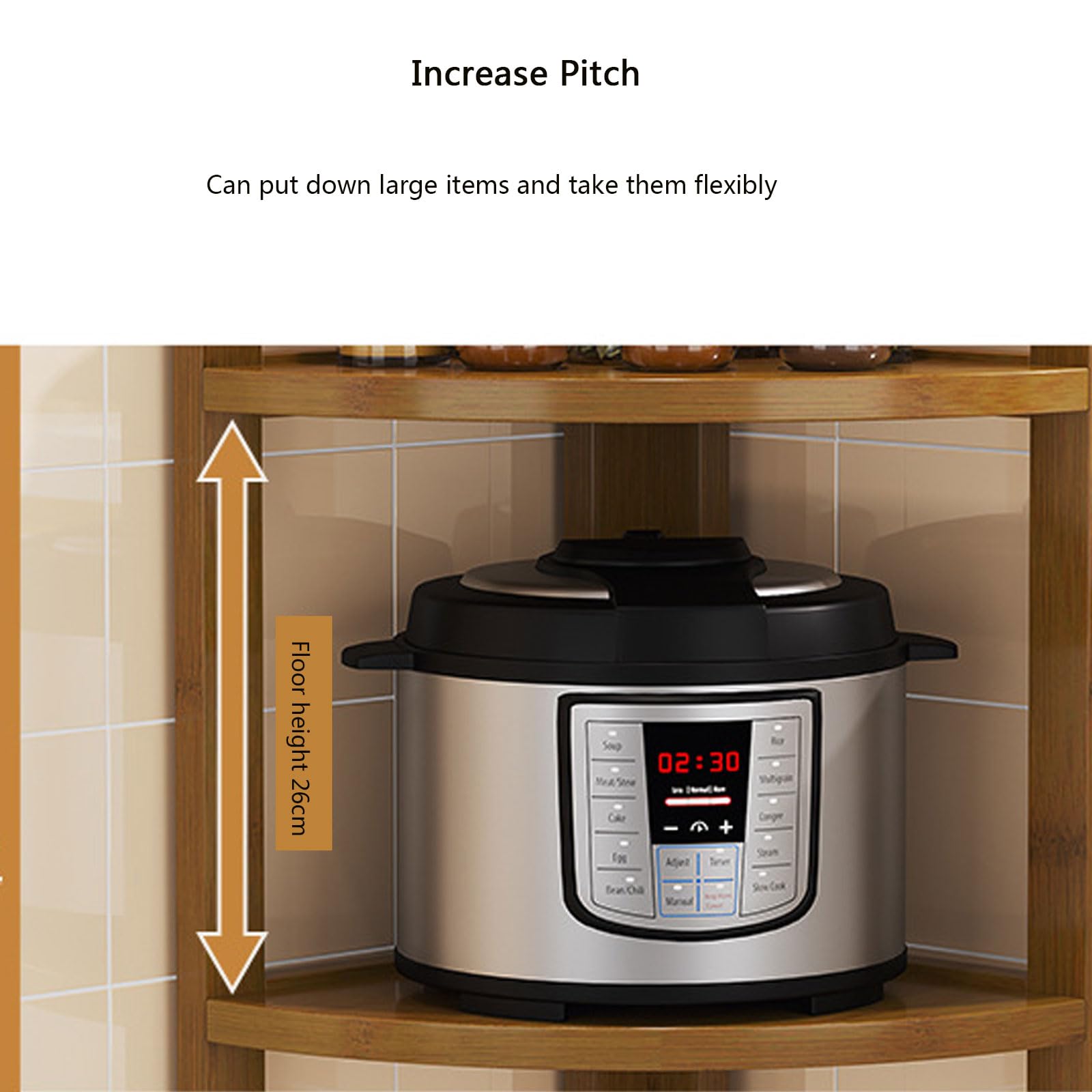 Amazon｜電子レンジラック コーナーキッチン収納棚 自立型スパイス 