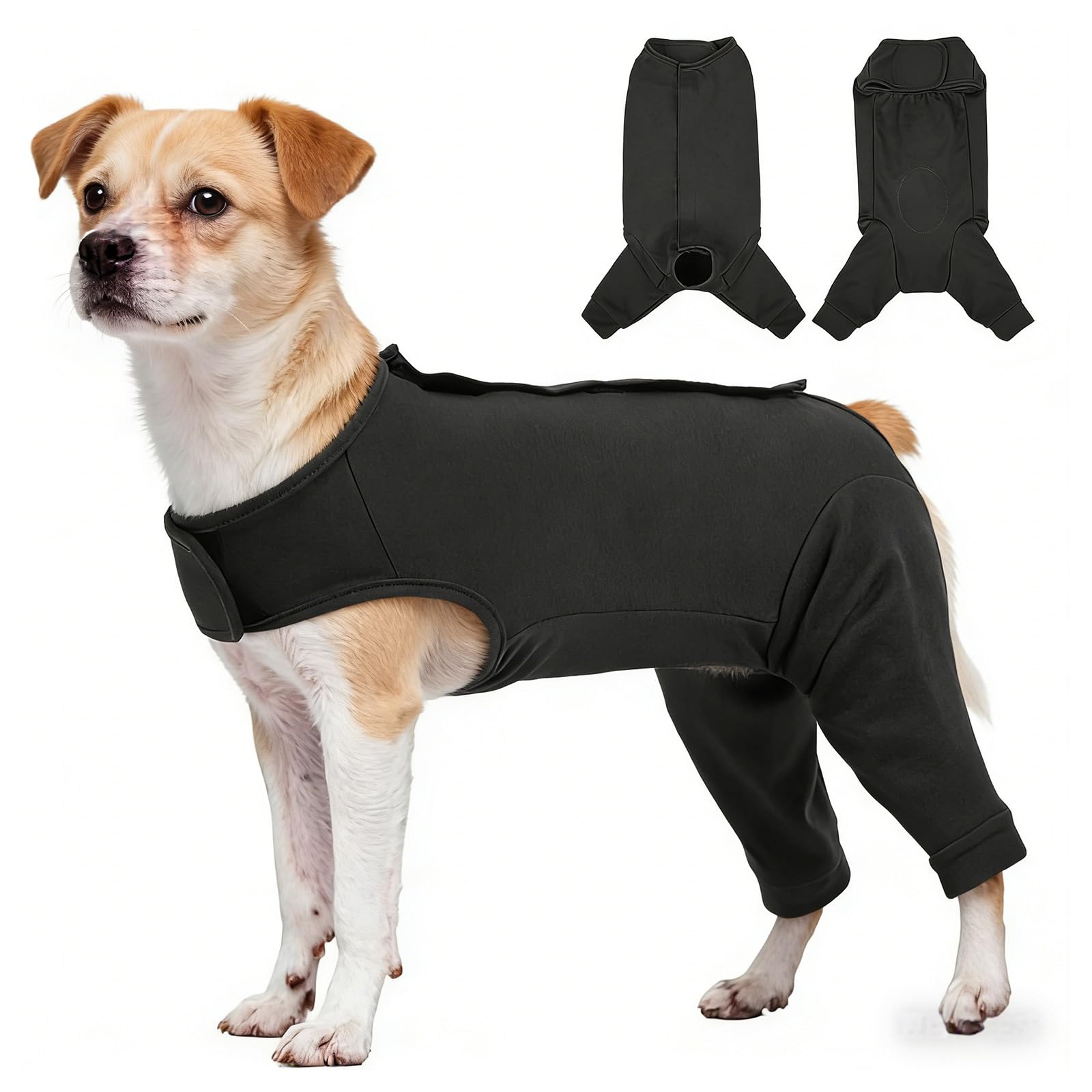Hredyqw Dog Recovery Suit Post Surgical Protective Clothes With Leg Sleeves Prevents Licking Wound For Small Mediums