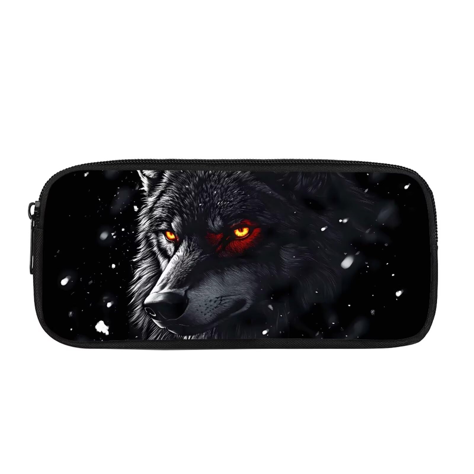 Coloranimal Cool Wolf Pencil Bags with Zipper Boys Pencil Case for Kids Girls Elementary Middle School Pencil Box Pencil Pouch Lightweight Girls Pen Bag for School