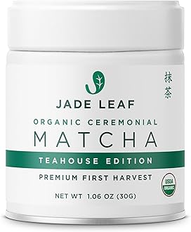Organic Ceremonial Grade Green Tea Powder - Authentic Japanese Origin - Teahouse Edition Premium First Harvest (1.06 Ounce)