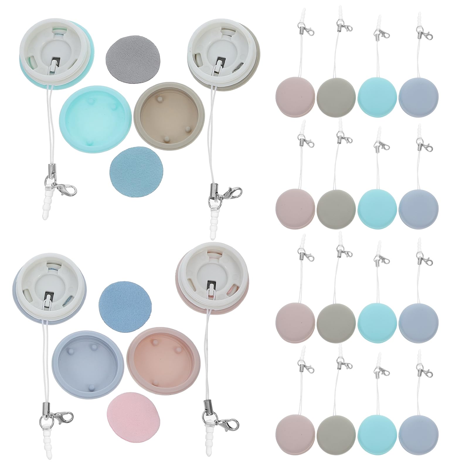 20 Panni Pulizia Schermo Smartphone in Microfibra Macaron Portachiavi, Set 20 Pezzi Colorati Antigraffio per Lenti Fotocamere, Tablet e Laptop, Accessorio Portatile per Viaggi