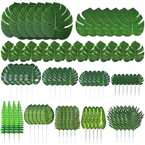Fleurs artificielles jungle 103 pièces avec tiges pour créer un mur végétal