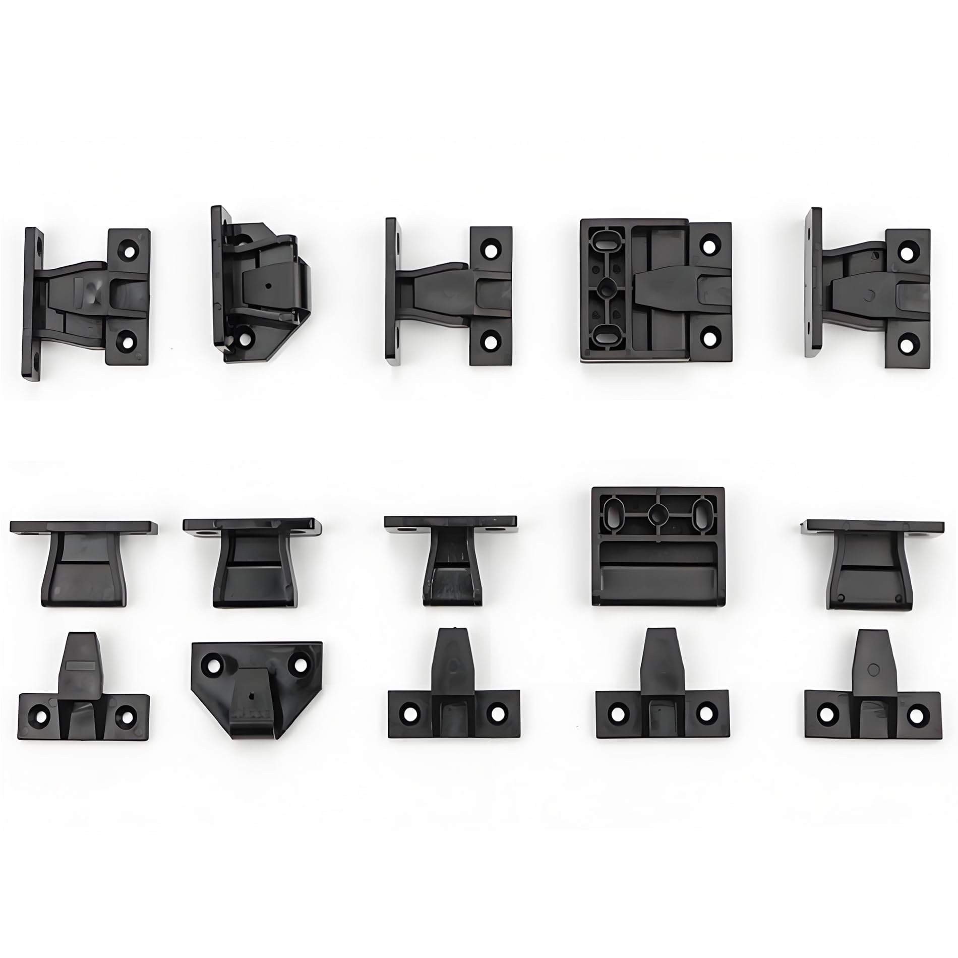 Keku EH-B Colgado Herraje para Embutir Rapid Placas y Bastidor Cuelgue Conector Mueble Capacidad 15kg Plástico 20 Par