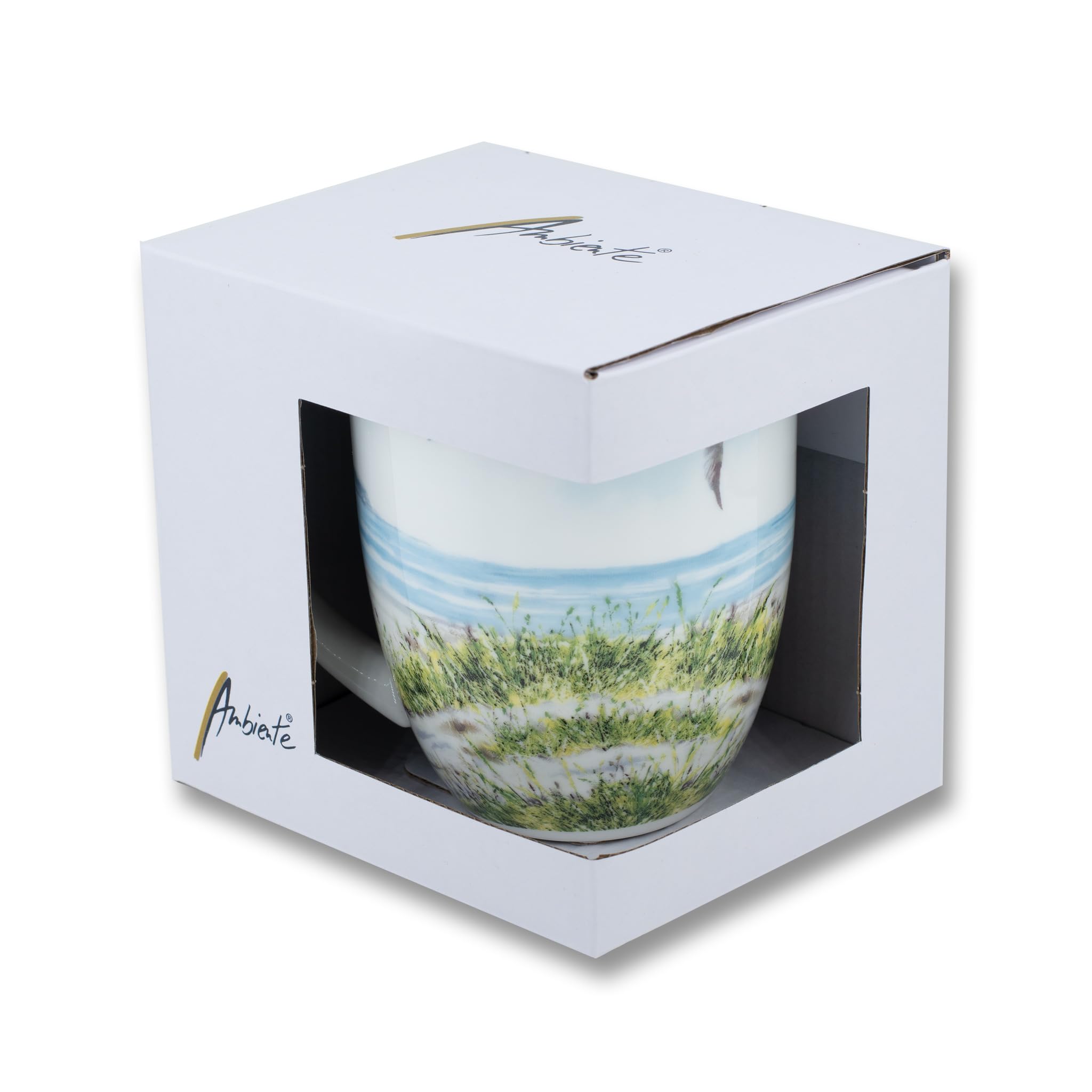 Happiness is Riding a Bike Mug, Turquoise – Angela Reed