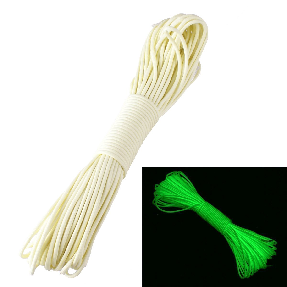 ZJchao TM 9 Strand 550 Luminous Glow in the Dark Paracord Parachute Cord Multifunction Outdoor Survival Rope DIY Accessories for Making Lanyards Keychain Carabiner