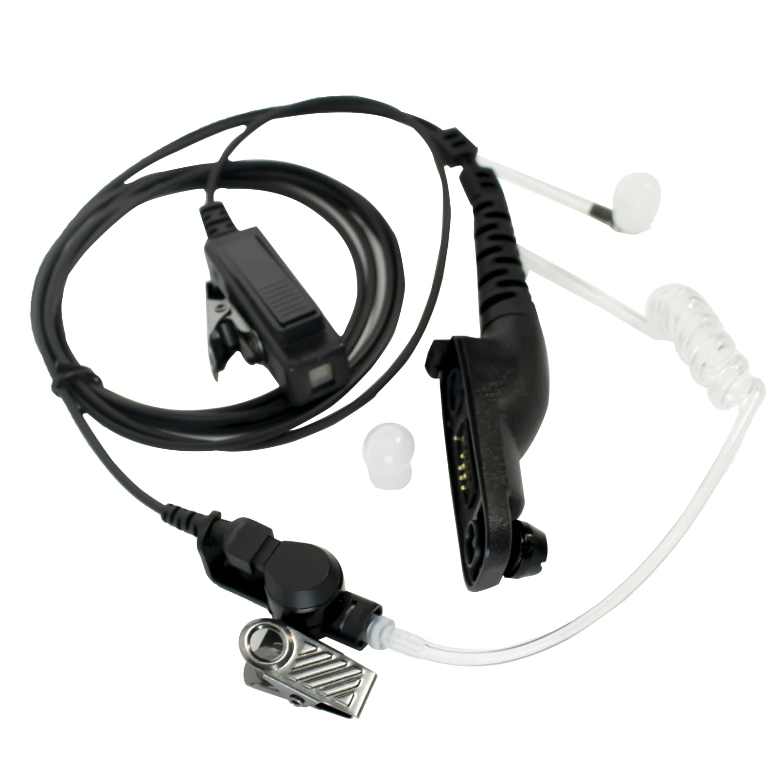 Teseko XPR7550e 2 Wire Acoustic Tube Earpiece/Headset with PTT and Mic Surveillance Kit for Motorola PR6350 XPR6550 XPR7550 APX6000 APX4000 APX7000