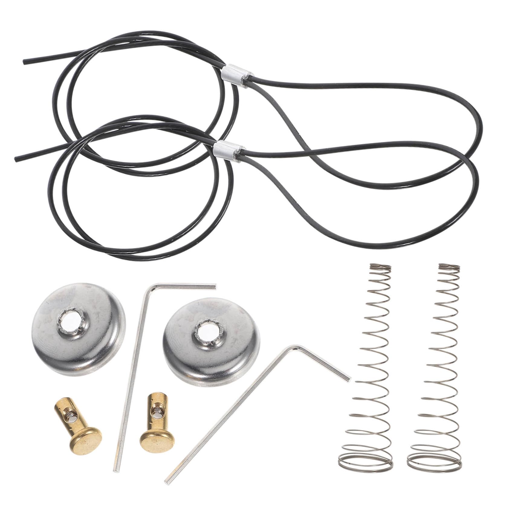 Kisangel Pestillo de Puerta Resorte y Cable de Tracción Acero Inoxidable Revestimiento Pvc, para Puertas y Cercas de Madera y Metal, 2 Juegos, Instalación Fácil y Uso Seguro