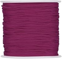 Vista 25 de Cheriswelry 100 yardas/rollo de cuerda trenzada de nailon de 0.031 in, color azul cielo claro, cordón de nudo chino, cuerda de cuentas