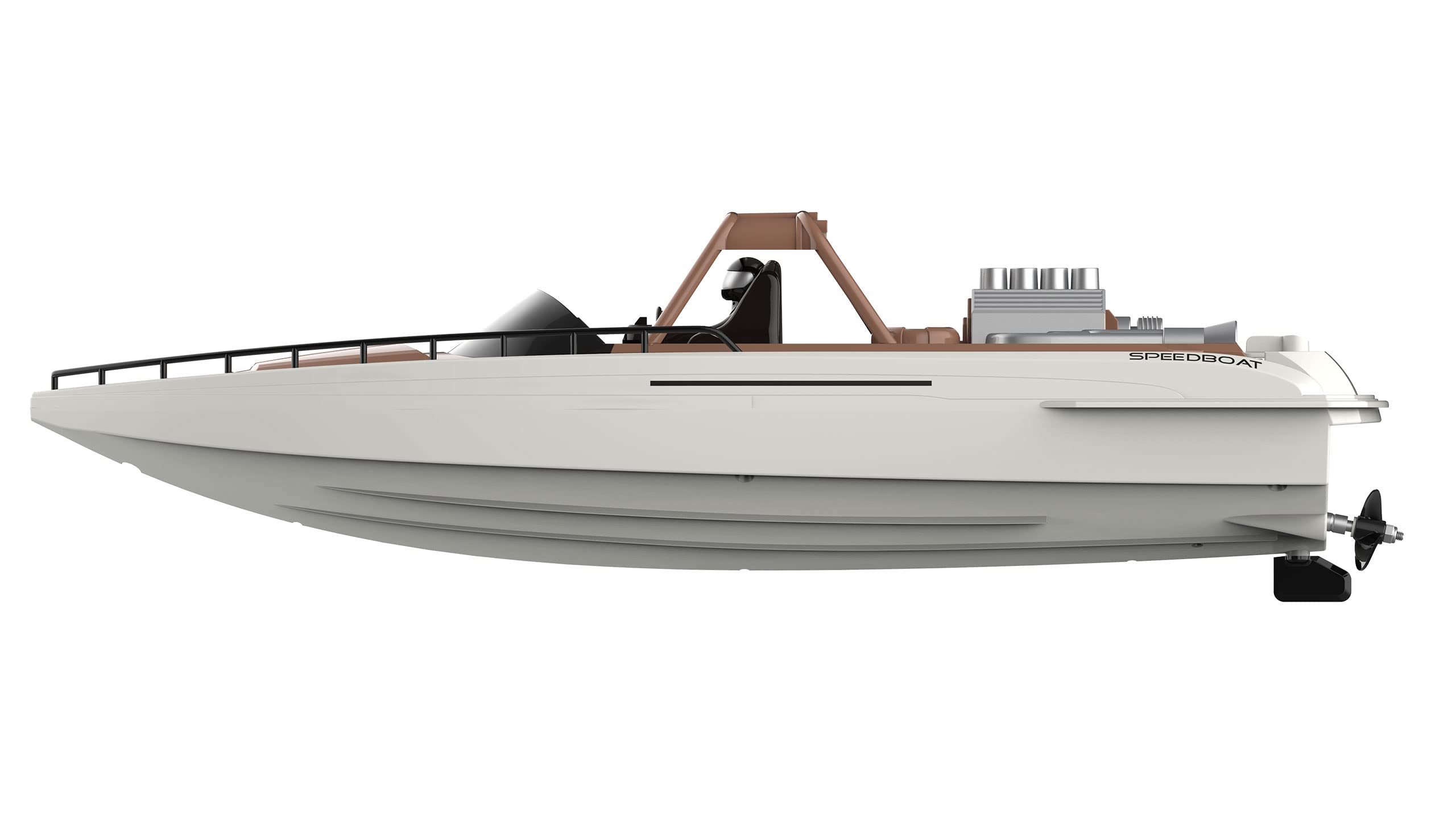 Amewi Aimee 26101 Speed Boot 380 mm, 15 km/h, 2,4 GHz, RTR, marrone/bianco crema