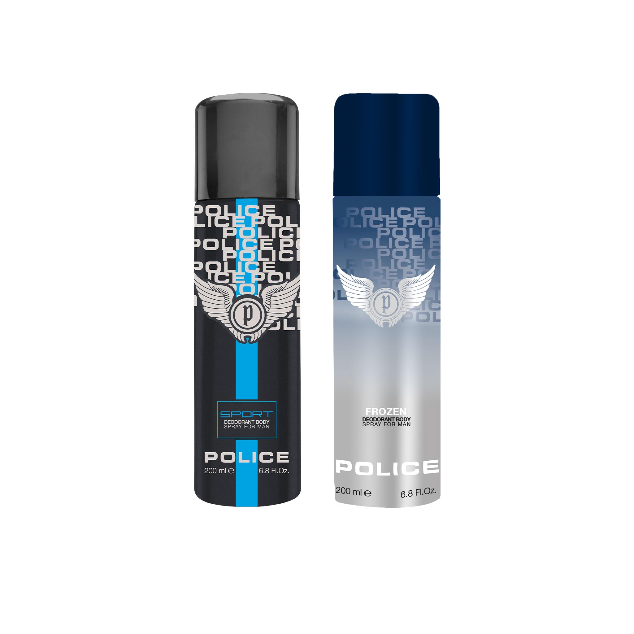 Police Sport Deodorant Spray 200ml + Frozen Deodorant Spray 200ml (Pack of 2)-image-9