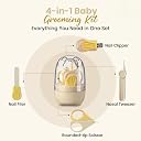 Nestlooms Baby Grooming Kit 4-in-1, Scissors, Nail Filer, Tweezer, Nail cutter, Safe & Gentle Care for Newborn, Infants and Toddlers, Travel-Friendly Cute Case, Manicure Kit and Pedicure kit for Newborn, Baby Shower Gift for Girls and Boys (Yellow) gallery image
