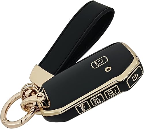 Funda Protectora de Llavero de TPU para Coche con Cadena para Kia 2020-2022 Soul 2019-2021 Forte 2020-2021 Telluride K5 2021-2022 Seltos NIRO