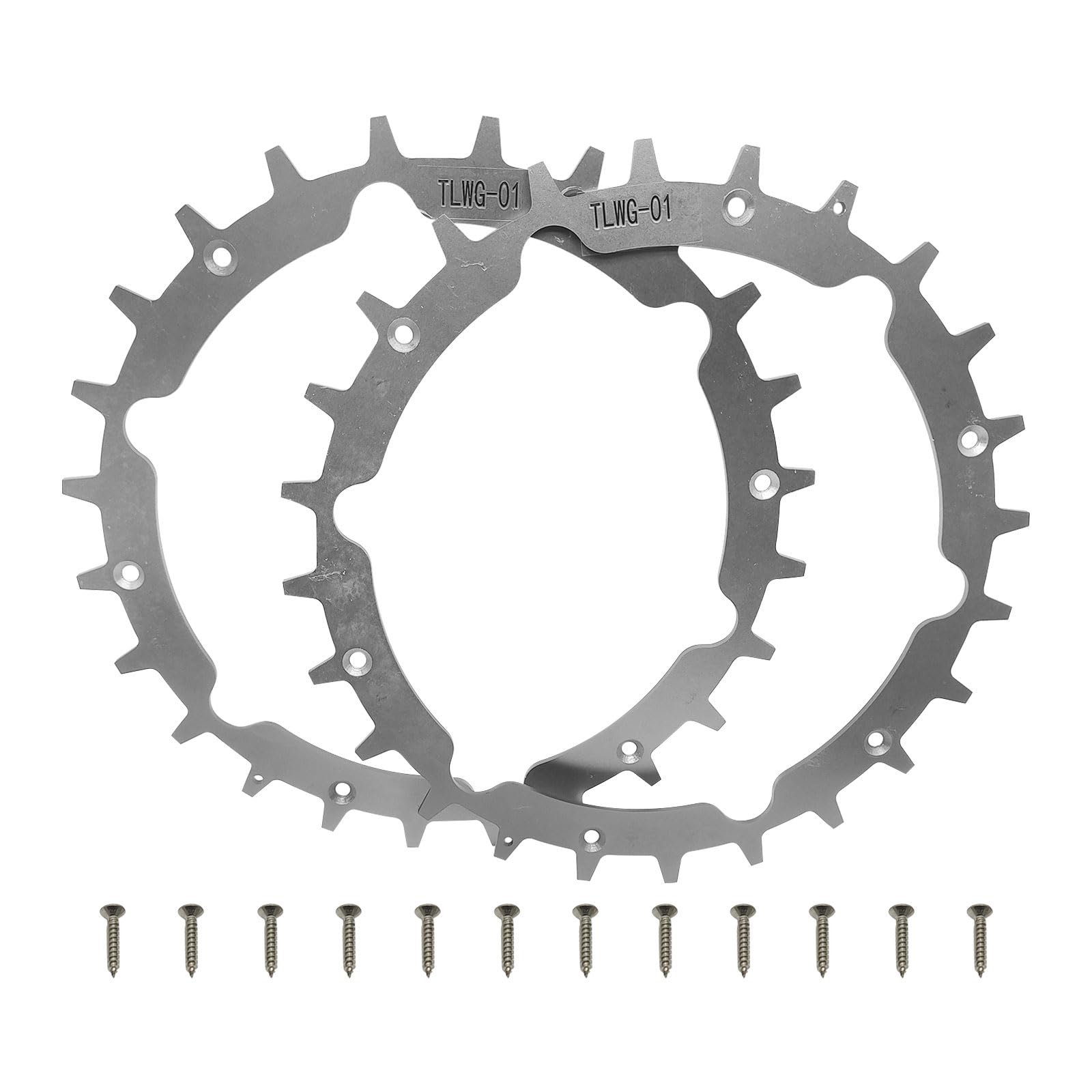 Estacas de 212 mm para cortacésped robótico, Picos de Rueda de Acero Inoxidable con 12 Tornillos para 250 Smart 300