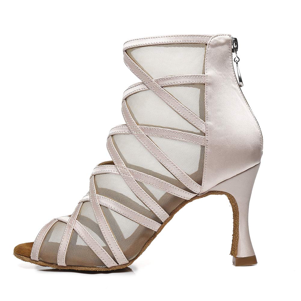 HROYL Stivali da Ballo Latino Donna Scarpe da Ballo da Salon Salsa e Bachata