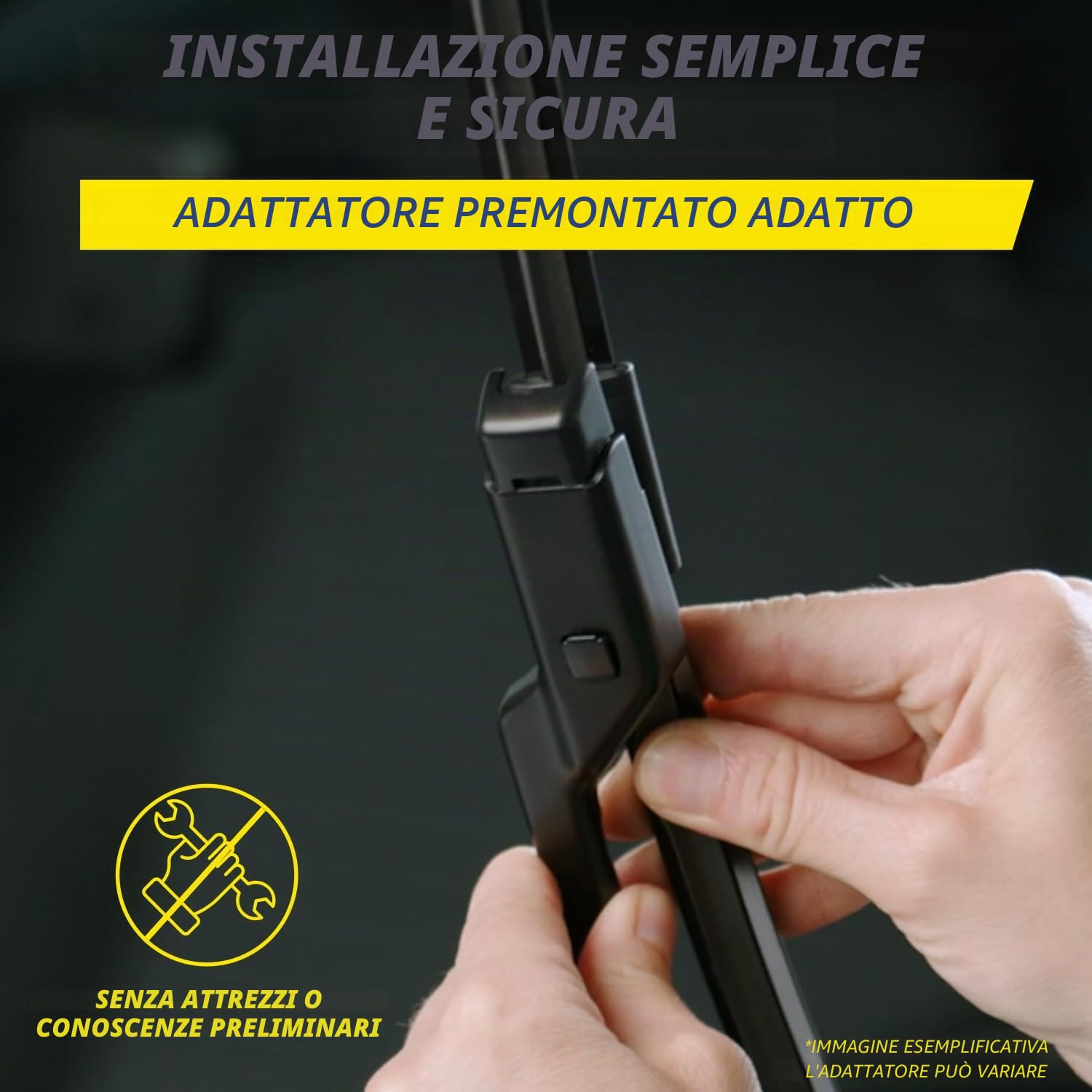 MICHELIN Perfect Fit 233 Set di tergicristalli anteriori, Mercedes Benz serie E e serie CLS Coupé, 600/550 mm, spazzole tergicristallo anteriori senza articolazioni, perfetta vestibilità, silenziose