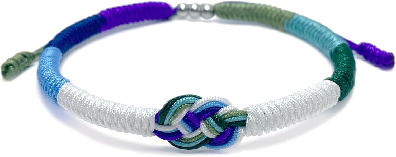 LAMIBEE Pride Infinity Love Wins, LGBTQAI+ Pride Love Wins Tibetan Wrist Wrap Bracelets, With LGBTQ Surfer String Rope Bracelet for Him and Her, Women Men, Support LGBTQ Community - Image 2