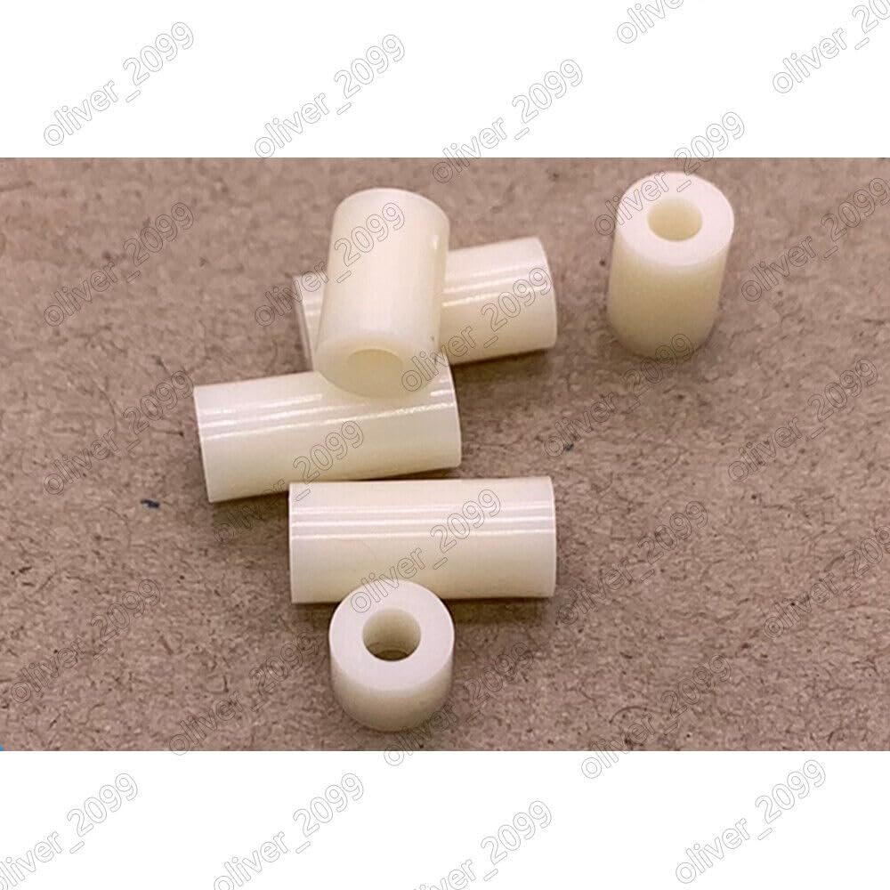 200 Stück, M3 M4, weiß, ABS-Nylon, rund, ohne Gewinde, Abstandshalter, Abstandshalter(20mm,M4)