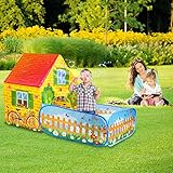 SkyNature Kids Play Tent,Pop Up Playhouse with Ball Pit, Indoor/Outdoor Discovery Game Tents for Girls,Boys,Children,Babies and Toddlers - Pretend Play Garden House