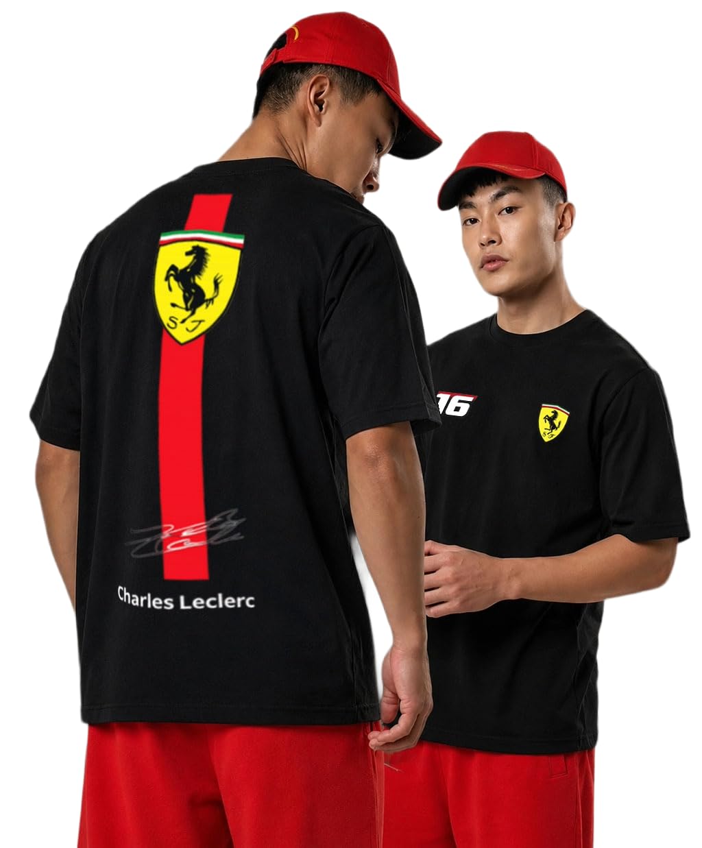 the south store Men's Drop Shoulder Half Sleeve Round Neck T-Shirt | Formula 1 Printed tshirt's Collection for Women and Men | Tshirt f1 Motorsport-picture-12