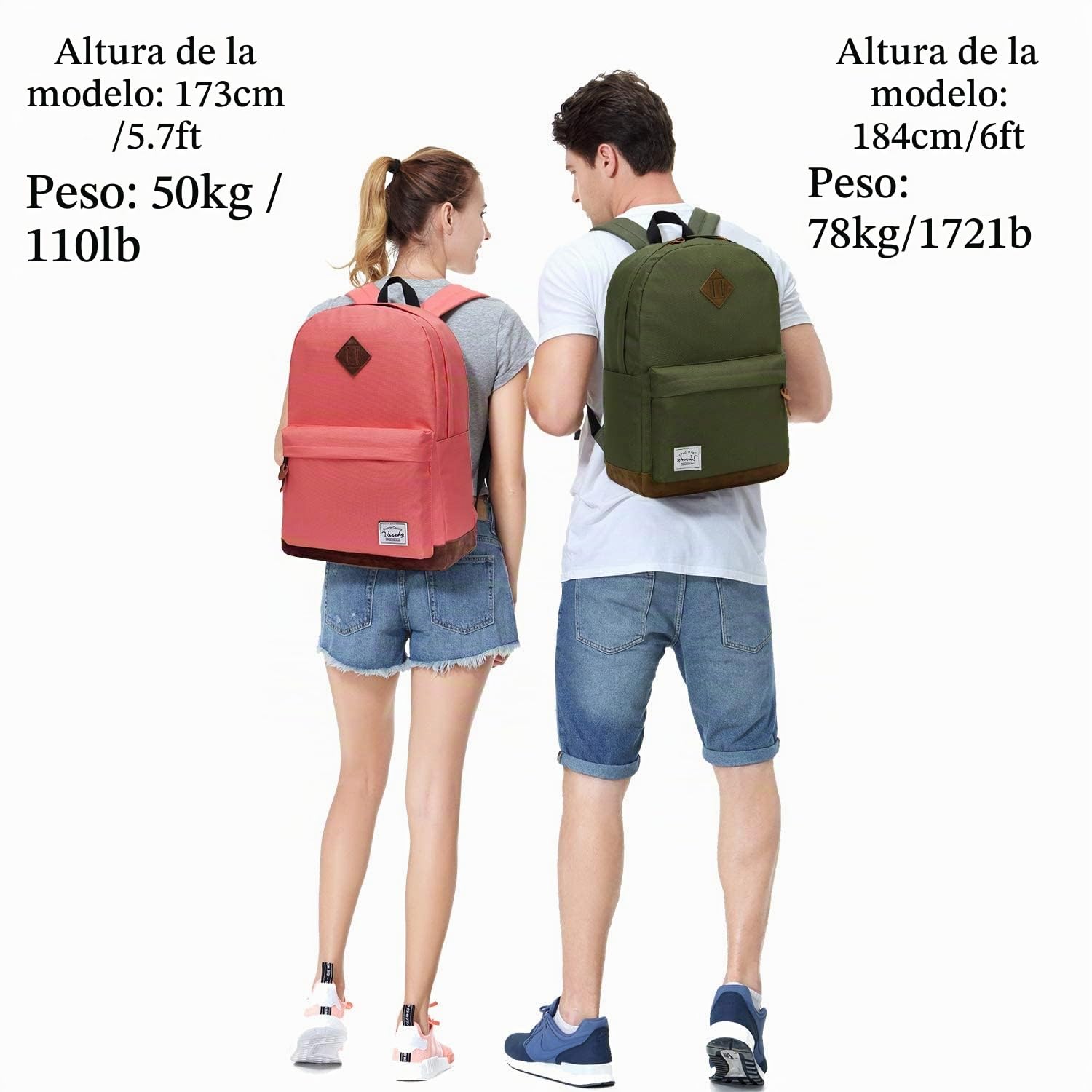 VASCHY Mochila Escolar 23L para Adolescente Universidad Uso Casual Viaje