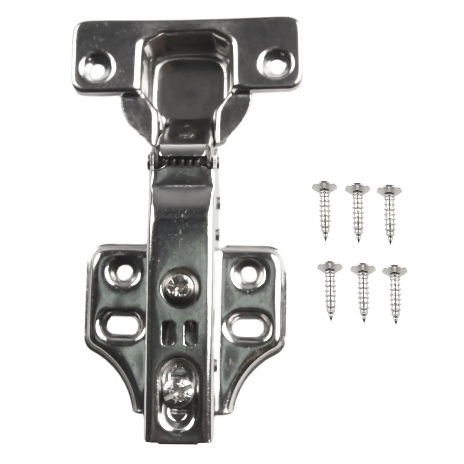 Buiioqyur Straight Stainless Steel Hinge Furniture Hardware Close For Cabinets And Cupboard Furniture Fittings Damper Buffer Hinges Accessories(Straight)