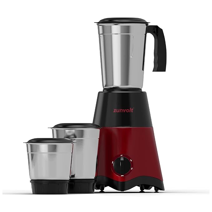 Buy ZunVolt 500W Mixer Grinder , 3 Jars (Maroon , Black) Online at Low