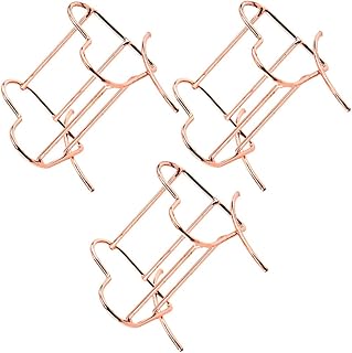 3pcs Rose Gold Heart-shaped Makeup Puff Displ...