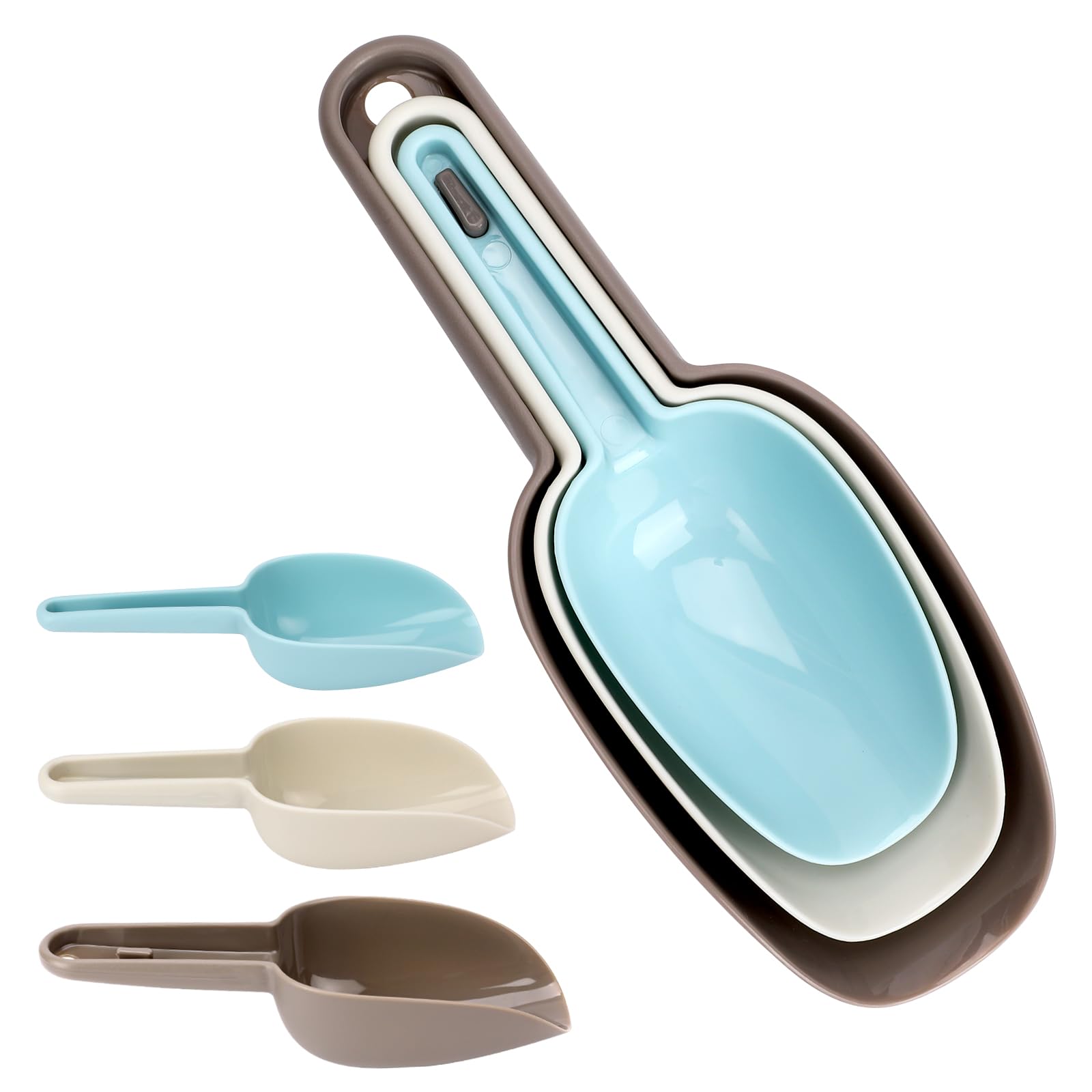 12-teiliges Mehlschaufel-Set – Transparente Dosierlöffel Für Backen, Tierfutter, Eis & Basteln