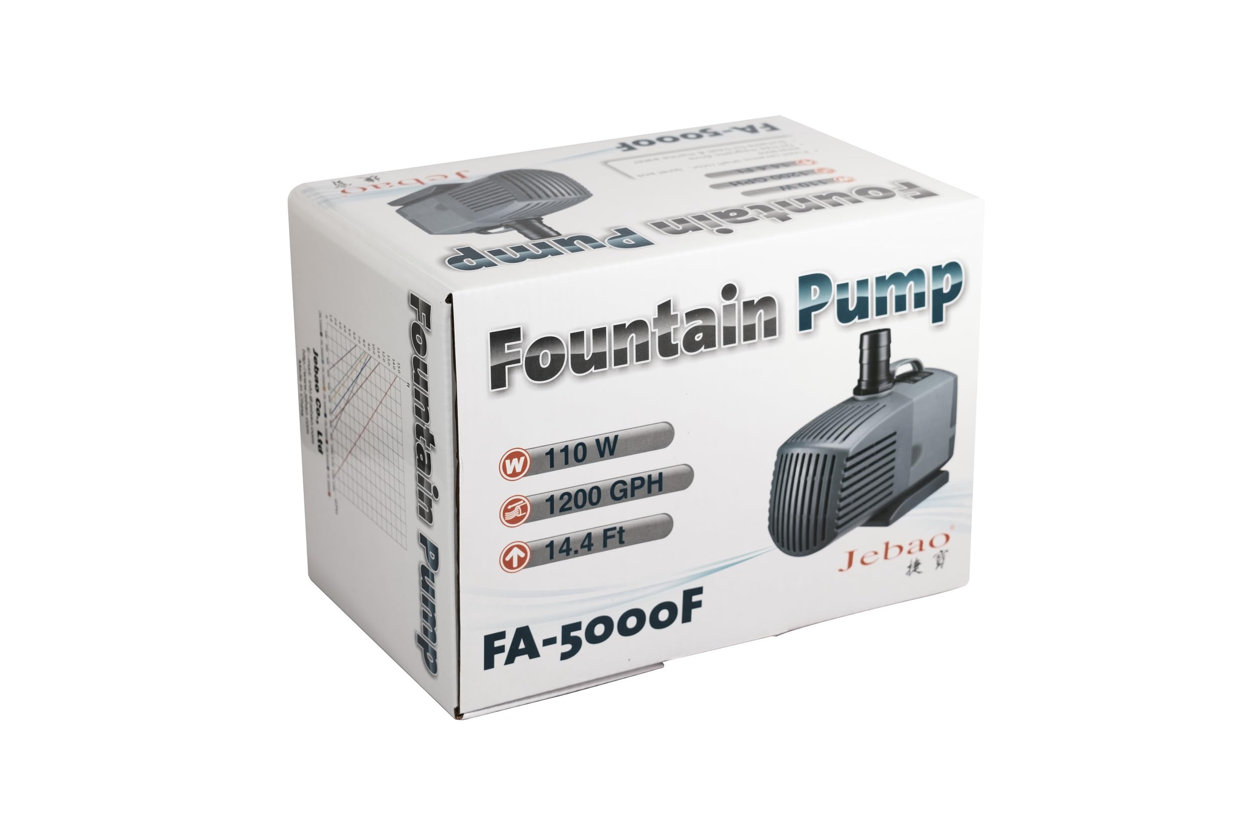 Amazon.com : Jebao FA-5000F 1200GPH Submersible Fountain Pump for