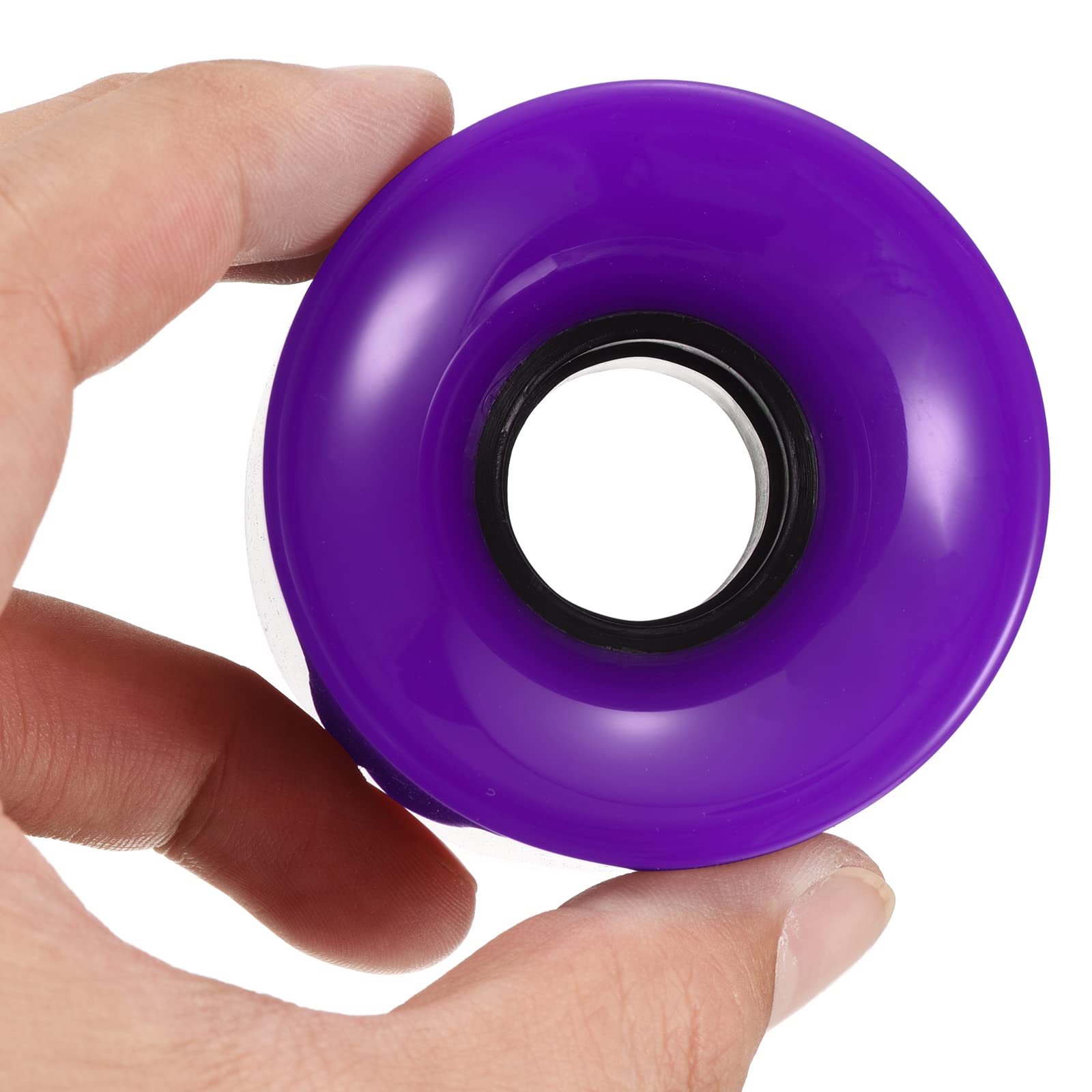 PATIKIL Lot de 4 roues de rechange pour longboard de 60 mm - 78 A - Violet