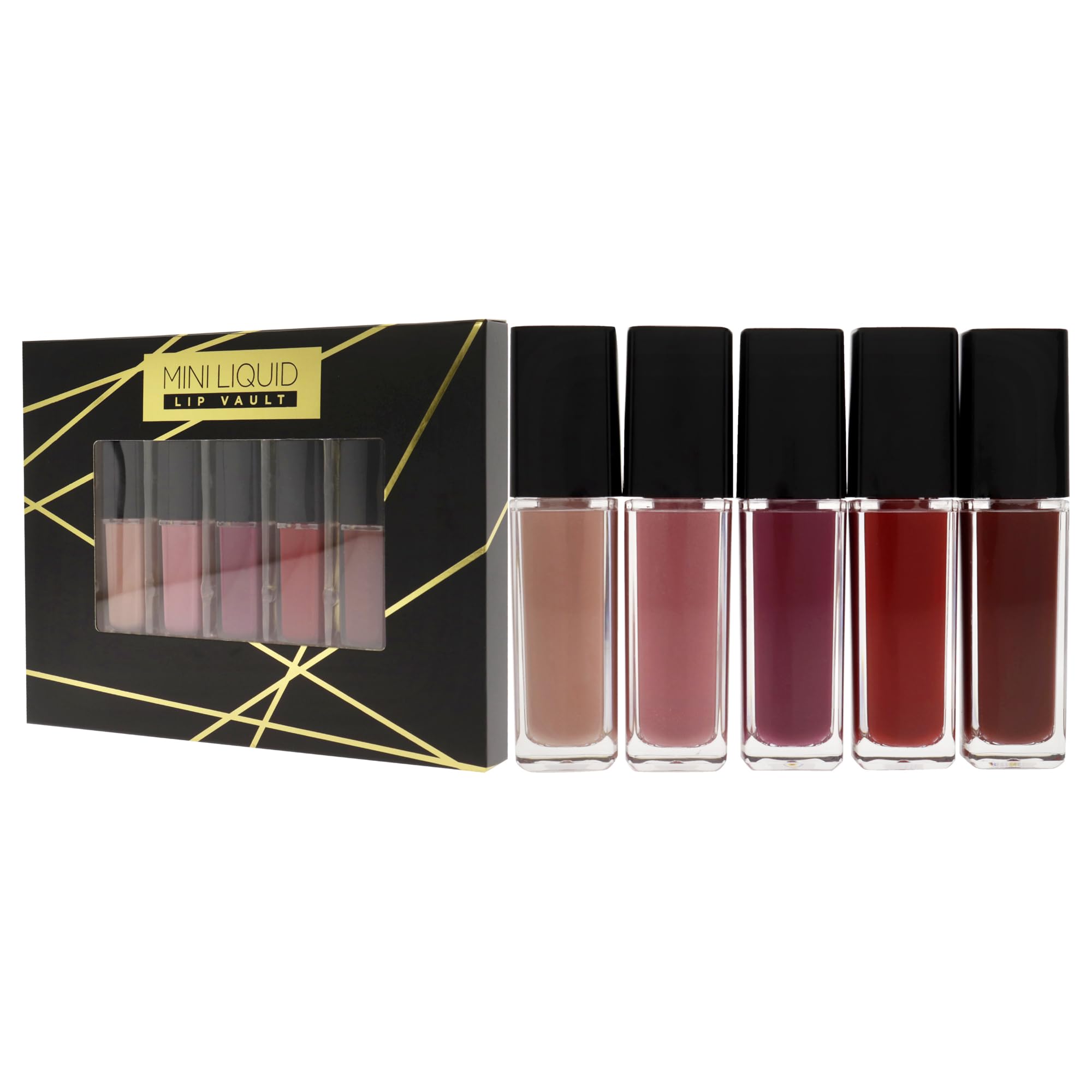 Mini Liquid Lip Vault by Reaction Retail 5 x 0.19 oz Lipstick, Cranberry, 28.09 ml (Pack of 1) - Image 4