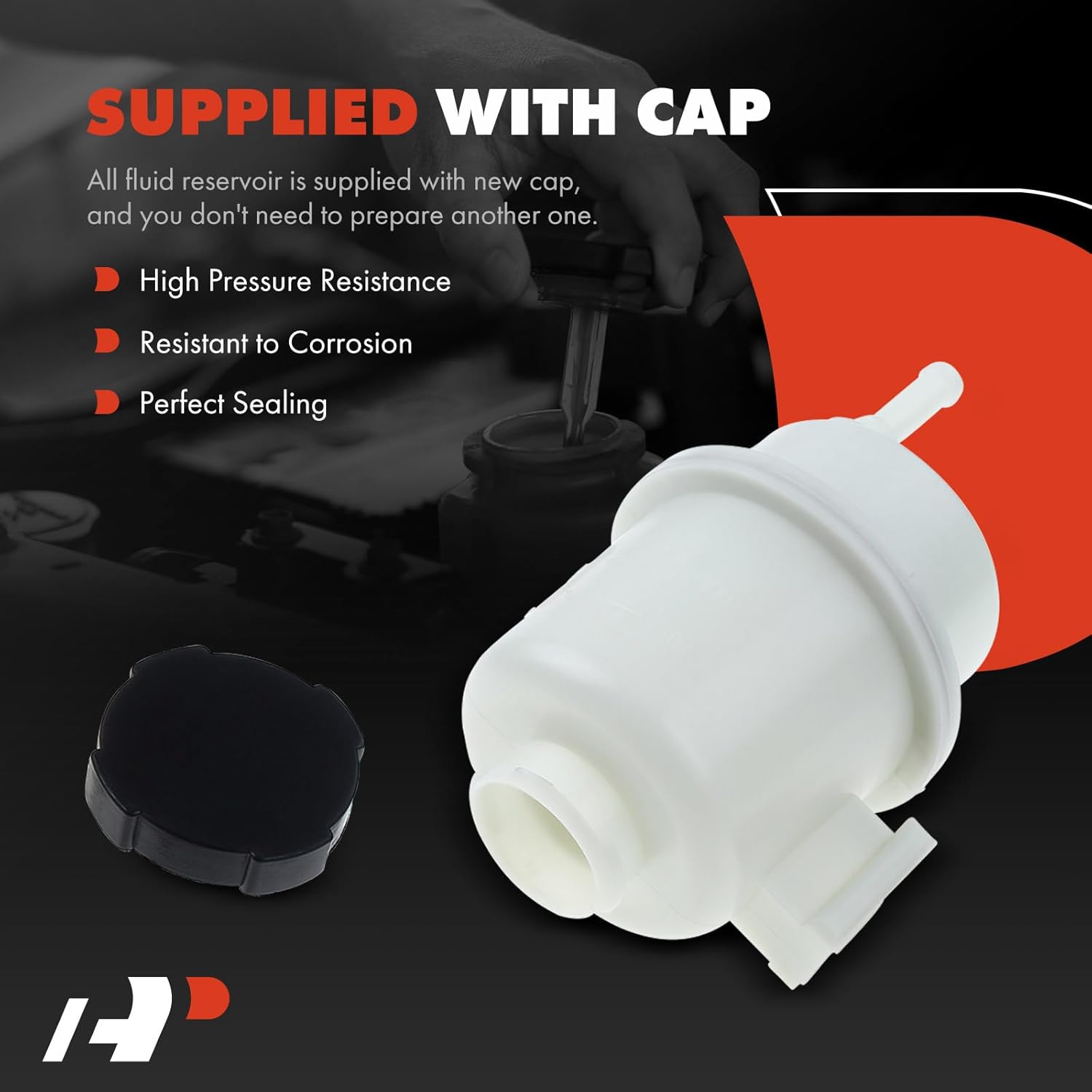 A-Premium Power Steering Reservoir/Tank with Cap & Bracket Compatible with Nissan Pathfinder 2004, Titan 2004-2015, Armada 2005-2015 & Infiniti QX56 2004-2012, V8 5.6L