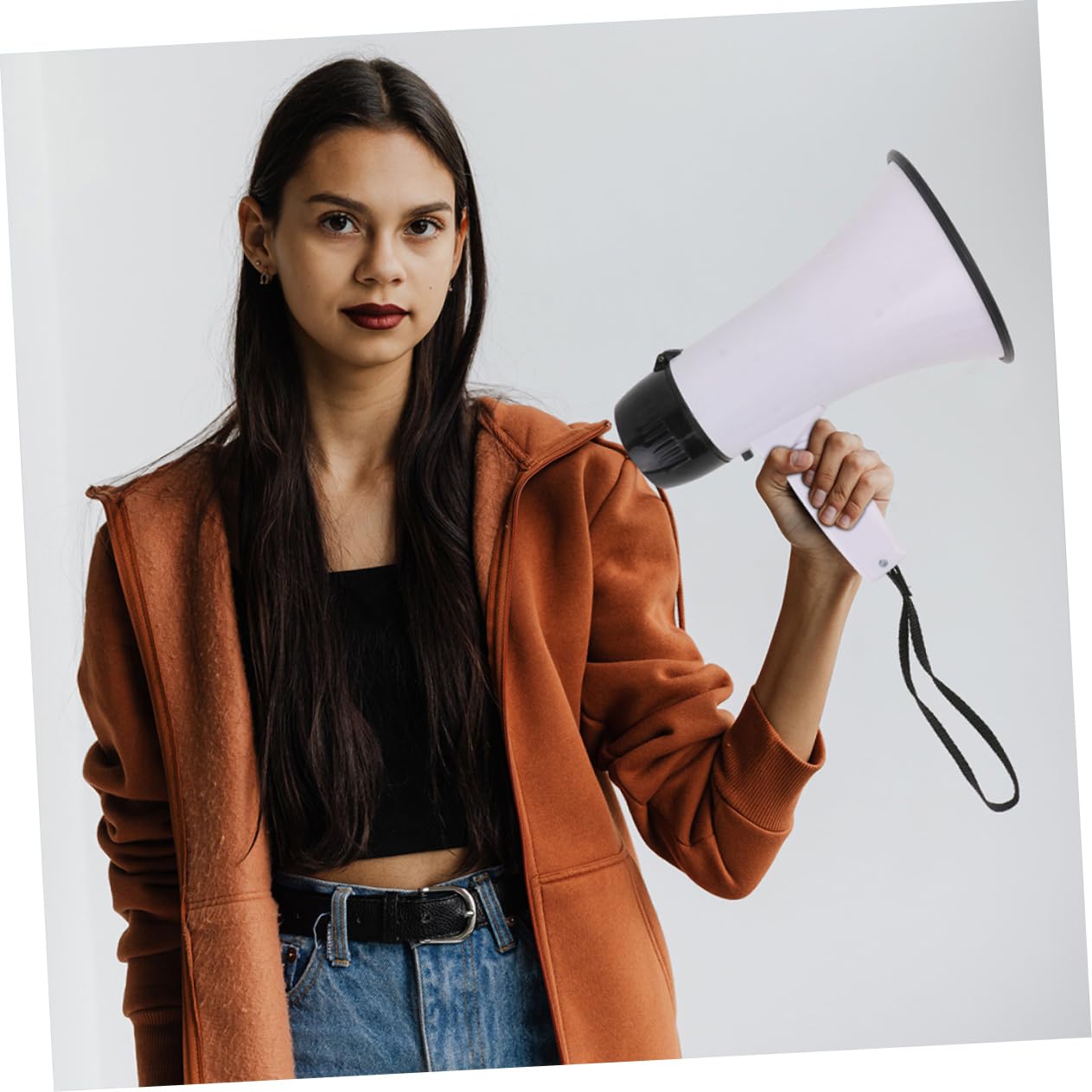 Happyyami Megaphone Portable Loudspeakers Handheld Megaphone for Sports Battery Operated Warning Tool