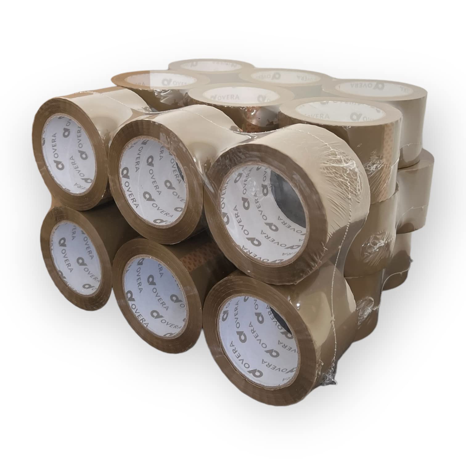 IPACKNOW Heavy Duty Tan Packing Tape 24 Rolls 3 Inch x 110 Yards (330 Feet) Per Roll Carton Sealing Tape for Shipping Packaging Moving Office Storage & Tape Gun Refills 1.8 Mil 3960 Total Yards