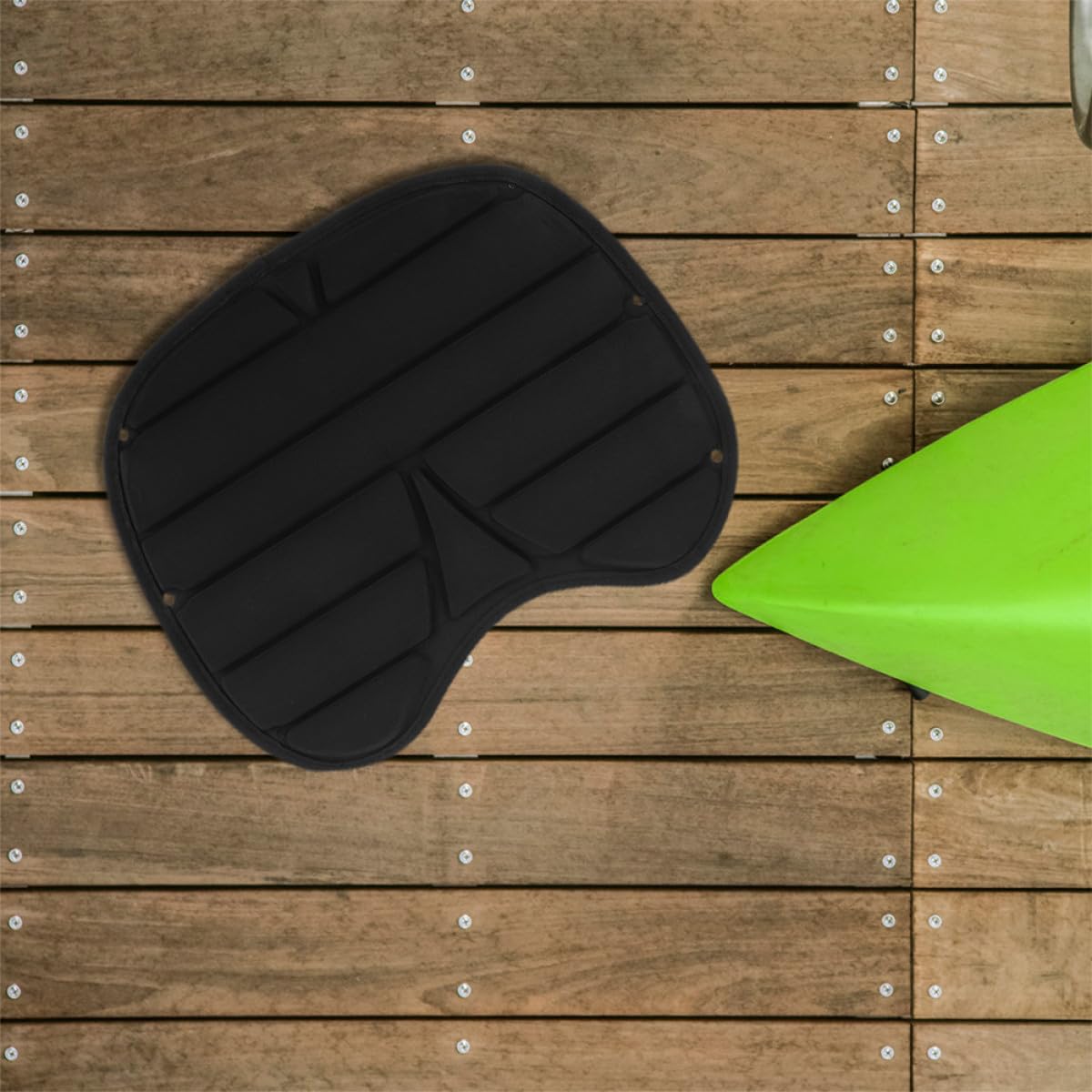 2 Stück-Pack Atmungsaktive Rückenlehnenpolster aus Schwamm für Kajak mit Ergonomischem Design Bequemes Sitzkissen für Outdoor Kajakfahrten in Schwarz