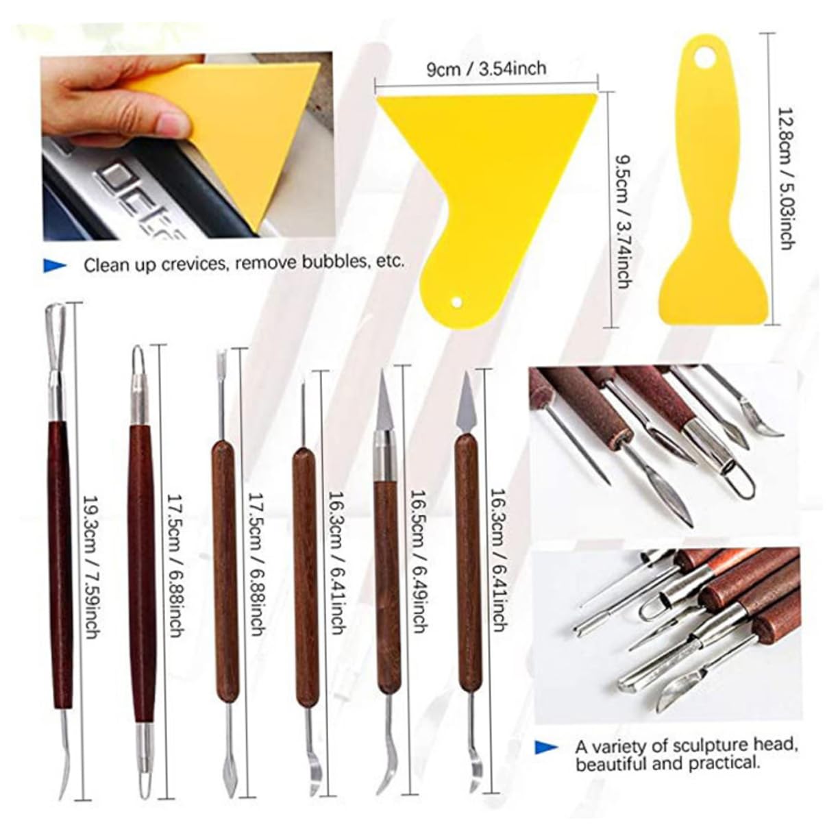 ARTIBETTER Art DIY Clay Tool Set 26-Piece Modeling Clay Sculpting Tools Smooth Lightweight Comfortable for Pottery Projects