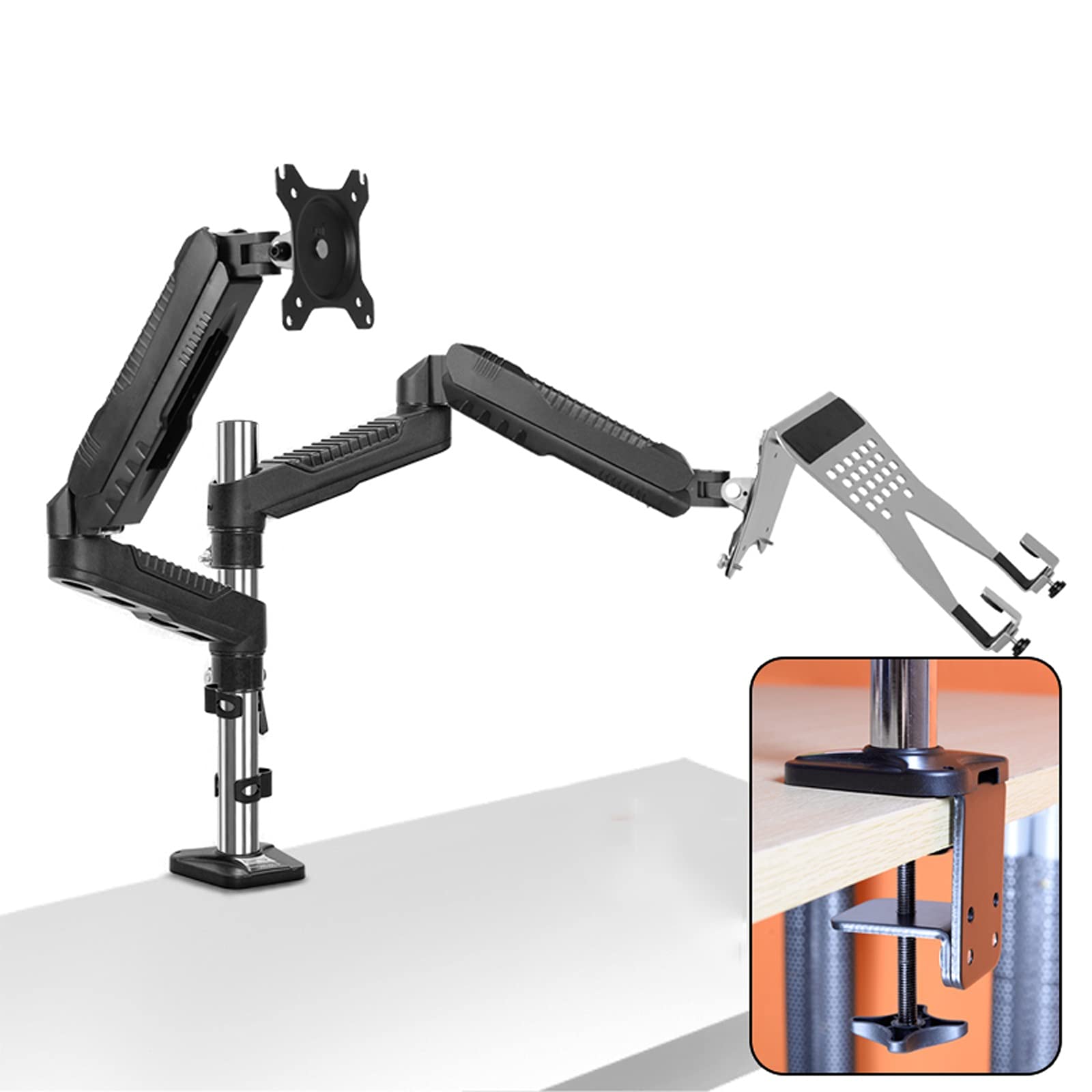 Buy Monitor Stand Monitor and Laptop 2in1 Adjustable Dual Arm Desk s