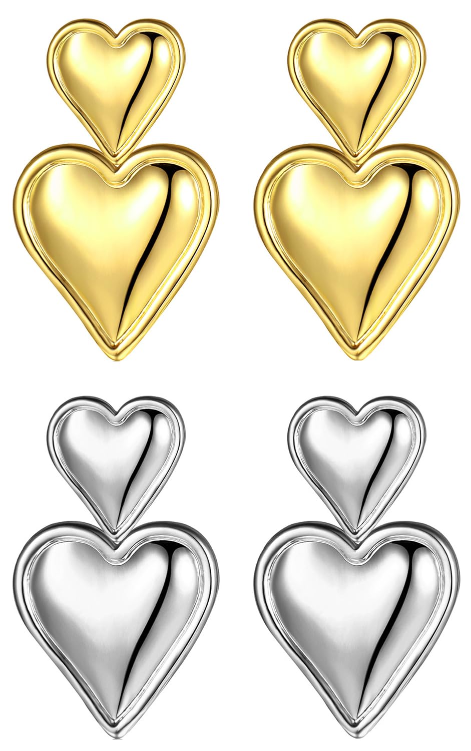 Shining Diva Fashion Latest Stylish Western Combo Earrings for Women Girls (cmb305_15840_15841) (Gold)(Silver) (B0CRHS7LDD) Amazon Price History, Amazon Price Tracker