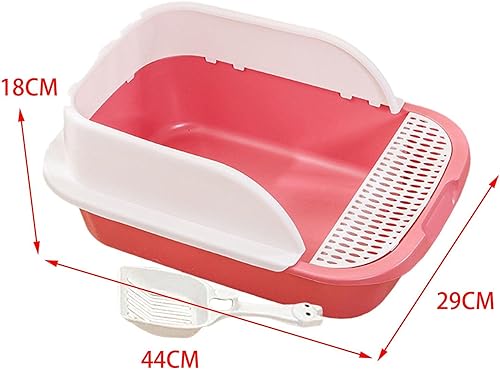 Miniatura 2 de Bothyi Cajas de arena para gatos de interior con spray y escudo de dispersión, caja de arena alta para gatos con cuchara, bandeja de arena para